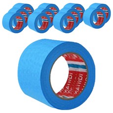 iQIHAN 다다 칼라 마스킹테이프 파랑 50 mm x 20 m, 12개