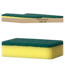 HIKARI 日光生活 餐廚專用海綿菜瓜布 U161, 8個, 2組