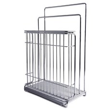 MIKA HOUSE 橘之屋 304不銹鋼菜刀砧板架 附硅藻土, 銀色, 1個