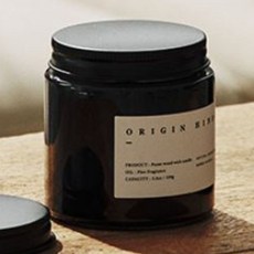 메르시앤코 포즈 우드심지 캔들, 오리진히노키, 100g, 1개