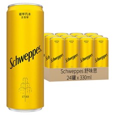 Schweppes 舒味思 通寧汽水, 330ml, 24罐