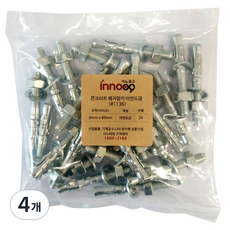Innotime 混凝土膨脹螺絲 鍍鋅, 4個