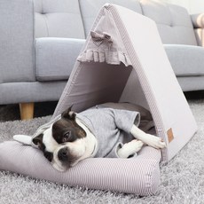 REDPUPPY 寵物三角屋, 條紋棕色