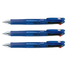 Clip-on 4色, 藍色桿, 3個