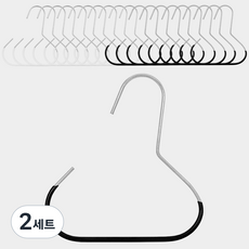 MONACO OLIVE 日常衣櫃小物掛架 2款 x 10入組, 白色, 黑色, 2套