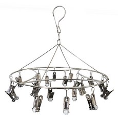 MIKA HOUSE 橘之屋 瞬收滑輪曬衣架 20夾 不鏽鋼+PC塑料, 銀色, 1個