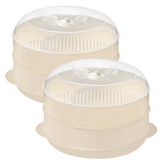 comet 雙層微波爐蒸鍋, 2個, 25cm