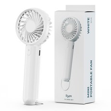 일리온 초경량 미니 휴대용 선풍기 2in1 무선 88g, 화이트