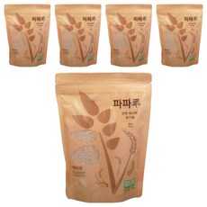 파파루 간편레시피 유기농 쌀가루 현미 중간입자 이유식 중기, 400g, 5개