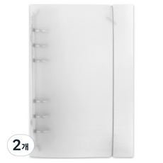 recoz A6 硬殼活頁夾外殼 6孔, 2個, 半透明