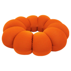 Cotton Field 棉花田傢飾 米其林超大甜甜圈可變身立體胖胖坐墊, 80 x 80 x 18cm, 活力橘, 1個