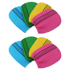 色彩繽紛柔軟好搓澡的義大利海綿搓澡巾4件組, 2套, 混合色