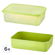 락앤락 스마트킵 프레쉬 밀폐용기 + 채반 세트, 6개, 용기 3.2L(1P) + 채반(1P)