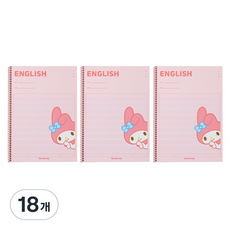산리오 원링노트 영어 v1 마이멜로디, 핑크, 18개