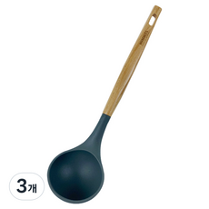 HIMMEL 木製矽膠湯勺, 混合色, 3個