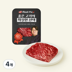 미트픽 오세득의 한우 양지 1++ (9) 등급 국거리용 (냉장), 4개, 300g