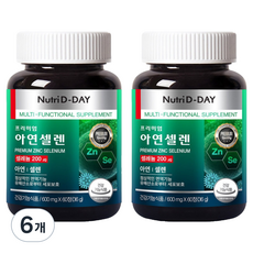 뉴트리디데이 프리미엄 아연 셀렌, 6개, 60정