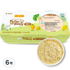 팜투베이비 레디 실온이유식 중기, 닭가슴살, 110g, 6개