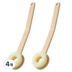 MONACO OLIVE 告別背部黑頭 曲線貼合身體刷, 黃色, 4個, 1入