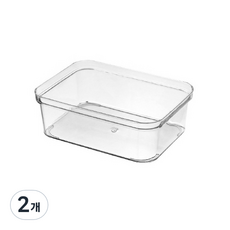 편스토어 다용도 서랍정리 멀티박스, 투명, 2개