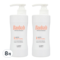 로픈 바오밥 수분언덕 퍼퓸 샴푸 스윗 플로럴향, 500g, 8개