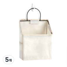 大豆 Klivinghome 懸掛式收納籃, 白色, 5個