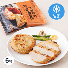 미트리 닭가슴살 함박스테이크 갈비맛 (냉동), 100g, 6팩