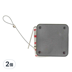 Reddot 紅點生活 便利快裝鋼繩自動閉門器, 63 x 63 x 16mm, 黑色, 2個