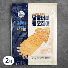 고소하고 쫄깃한 땅콩버터 통오징어, 300g, 2개