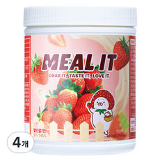 밀잇 단백질 쉐이크 딸기맛, 450g, 4개