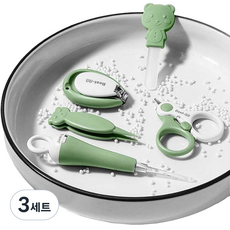 藍色活熊角色指甲刀套組, 3組, 綠色