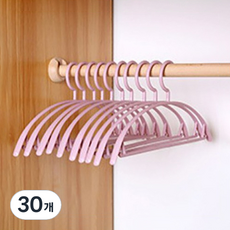 포홈 구김없는 라인업 옷걸이, 핑크, 30개