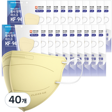 에버뉴크린 새부리형 황사방역마스크 특대형 KF94, 5개입, 40개, 베이지