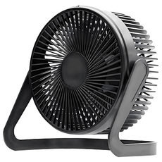 樂居家 USB小巧桌面扇 5吋, 黑色, OY-01