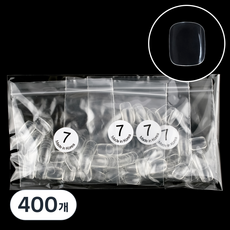 Lvia 腳趾甲片 7號, 400個, 透明