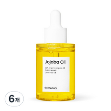 페이스팩토리 퓨어 냉압착 호호바오일, 30ml, 6개