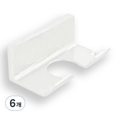 DIBLIC 免鑽孔吹風機支架, 白色, 6個