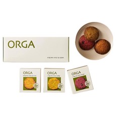 올가홀푸드 우리쌀 쁘띠 샤르망 3종 선물세트 + 쇼핑백, 2세트, 당근코코넛 84g + 사과케일 84g + 비트베리 84g