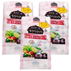 艾黎艾爾 油切清潔廚房紙巾 抽取式 小巧方便 薄膜包裝 吸油擦拭, 80張, 6包, 3袋