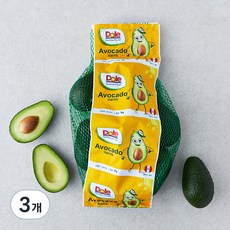 돌 페루산 아보카도, 1kg, 3개