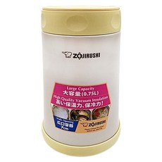 ZOJIRUSHI 象印 不鏽鋼真空燜燒杯, 粉黃色, 750ml, 1入
