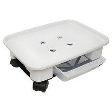 plafarm 移動式方型花盆底座 5號 白色, 1個