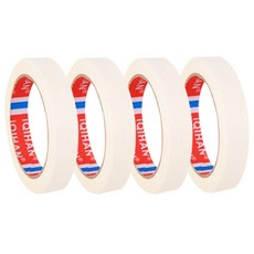iQIHAN 다다 칼라 마스킹테이프 흰색 20 mm x 20 m, 4개