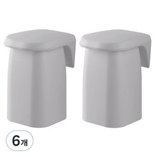 맥라이프 거꾸로 부착식 양치컵 홀더, 그레이, 6개