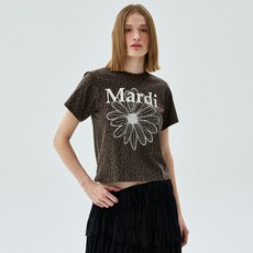 Mardi Mercredi 女款 LEOPARD FLOWERMARDI CRACKED SLIM TSHIRT