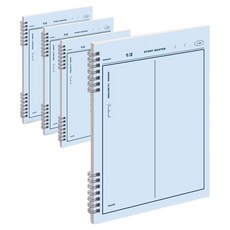MUNID IS SPRING 雙欄數學練習本, 藍色, 4本