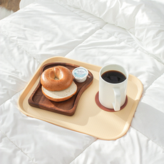 리빙메이트 국산 컬러 트레이, 바닐라 크림, 1개