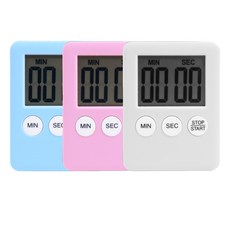 FLaITO 廚房專用磁吸式碼錶組 3入, 白色, 藍色, 粉色, 1套