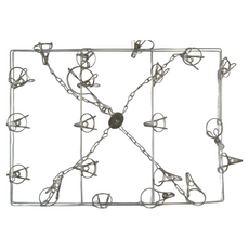 收納王妃 方形20夾曬衣架 3個, 銀色