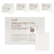 툴리프 도톰 3겹 화장솜, 6개, 100개입